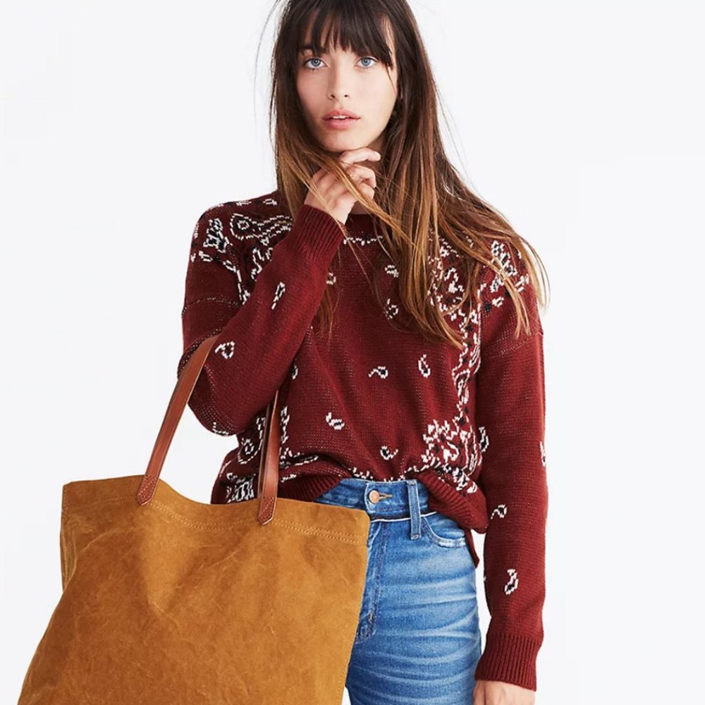 Madewell bandana pullover sweater - Picture 1 of 7